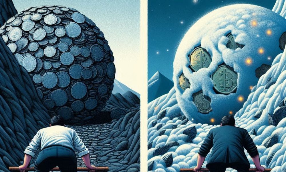 A conceptual split-screen infographic illustration for a finance blog. The left side, labeled A LUT (1)